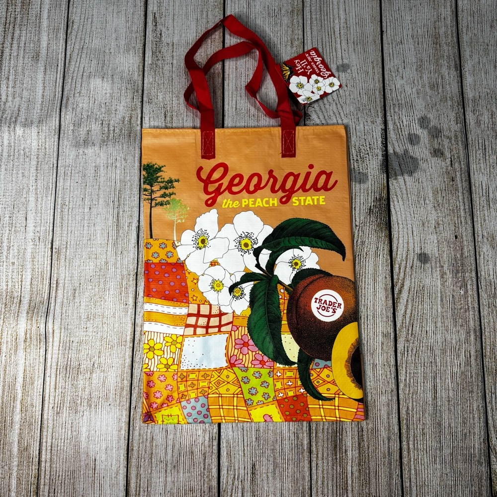 Trader Joe's Georgia Regional Reusable Shopping Tote Bag NWT